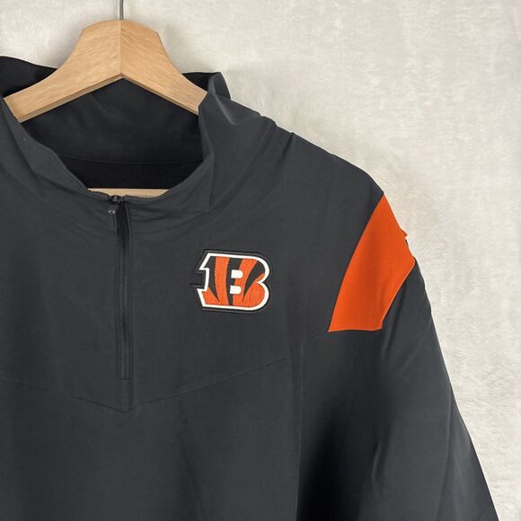 Nike Cincinnati Bengals On Field Team Issue Jacket Short Sleeve DO6744-010 Sz XL - Picture 2 of 8